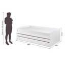 Ver imagem 3 de Tri Cama Solteiro em Madeira Maciça Branco