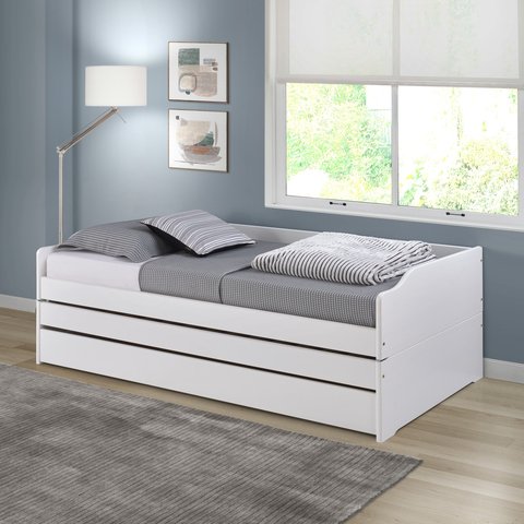 Tri Cama Solteiro em Madeira Maciça