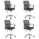 Ver imagem 1 de Kit 4 Cadeiras de Escritorio Diretor Tela Mesh Comfort Preto