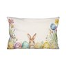 Capa de Almofada Decorativa Jardim de Páscoa 100% Algodão para Sofá- 30x50cm - 1