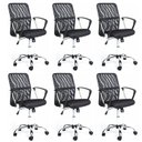 Ver imagem 1 de Kit 6 Cadeiras de Escritório Diretor Tela Mesh Comfort Preto