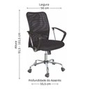 Ver imagem 4 de Kit 8 Cadeiras de Escritório Diretor Tela Mesh Comfort Preto
