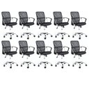 Ver imagem 1 de Kit 10 Cadeiras de Escritório Diretor Tela Mesh Comfort Preto
