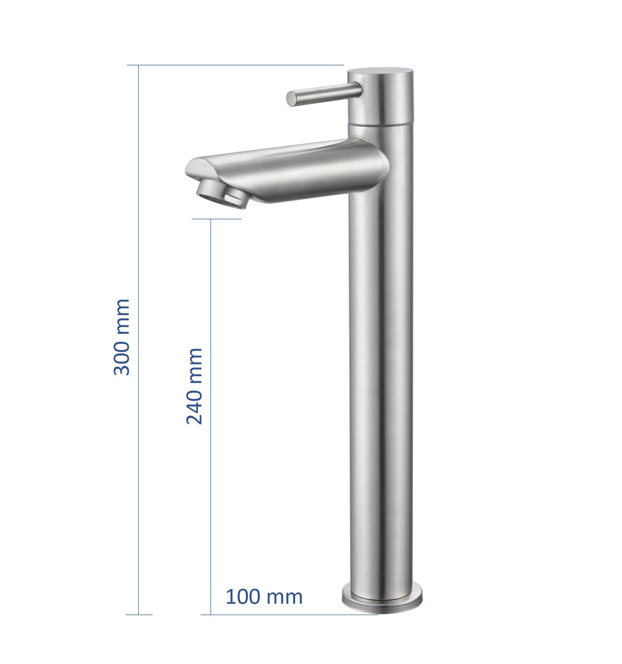 Torneira Banheiro Bica Alta Metal Inox Mesa Nox19 Doan - 2