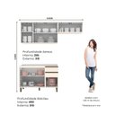 Ver imagem 2 de Cozinha Compacta 3 Peças 100% Mdf com Aéreo 3 Portas Connect