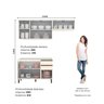 Cozinha Compacta 3 Peças 100% Mdf com Aéreo 3 Portas Connect - 2