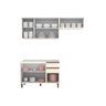 Cozinha Compacta 3 Peças 100% Mdf com Aéreo 3 Portas Connect - 3