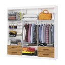Ver imagem 5 de Guarda-Roupa Casal Dubai 6 Portas 4 Gavetas Multimóveis CR35556 Branco/Cinamomo