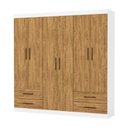 Ver imagem 2 de Guarda-Roupa Casal Dubai 6 Portas 4 Gavetas Multimóveis CR35556 Branco/Cinamomo