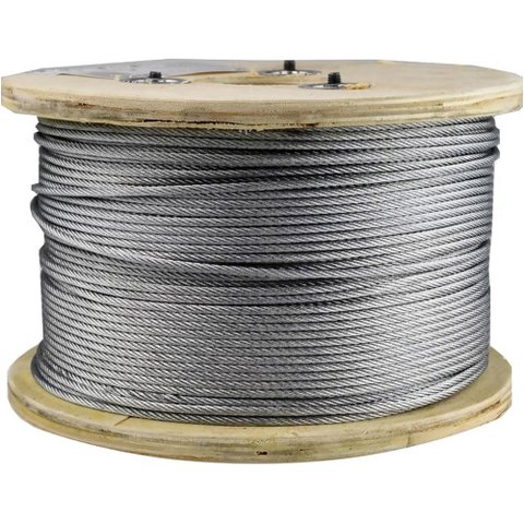 Cabo de Aço Alma de Fibra Galvanizado 6x7 1/4 250 Metros - Starfer