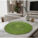 Ver imagem 2 de Toalha de Mesa Redonda Primavera Lisa 60cm Verde Pistache Artesanal