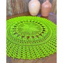 Ver imagem 3 de Toalha de Mesa Redonda Primavera Lisa 60cm Verde Pistache Artesanal