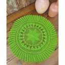Ver imagem 1 de Toalha de Mesa Redonda Primavera Lisa 60cm Verde Pistache Artesanal
