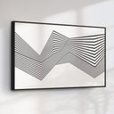 Ver imagem 3 de Quadro Decorativo Abstrato Linhas Pretas