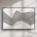 Ver imagem 2 de Quadro Decorativo Abstrato Linhas Pretas
