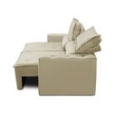 Ver mais imagens de Sofá Retrátil e Reclinável 3 lugares com Molas 1,50m Laura Suede Bege Madelina