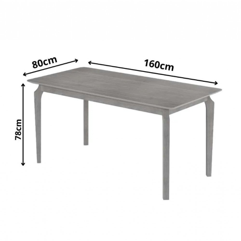 Mesa de Jantar Alegra 160x80 Tampo Mdf Jcm Movelaria - 3