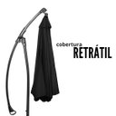 Ver imagem 5 de Ombrelone Lateral Suspenso 3 Metros Jardim com Base e Manivela Importway Iwoblb-300