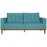 Sofá 2 Lugares Dubai Suede - Amarena Móveis Sofá 2 Lugares Sofás Azul Turquesa - 3