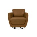 Ver imagem 6 de Kit 2 Poltronas Decorativas Valentina Sala de Estar Giratória Couro Caramelo Manchado G40 - Gran Bel