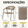Kit 2 Cadeiras Duda com Braço em Aluminio e Corda Nautica Bege - 5