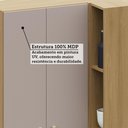 Ver imagem 5 de Armário Aéreo Canto Reto 95cm 2 Pts C/ Nicho Elegance Lucian Freijó/cinammon