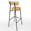 Ver imagem 7 de Kit 03 Banquetas Alta Bar Cozinha Sala De Jantar Estrutura Em Aço Milão L02 Couríssimo Fendi - Lyam 