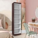 Ver imagem 4 de Armário Multiuso 2 Portas Sabrina 60cm Organizador MDP Castanho Lavanderia Quarto Cozinha