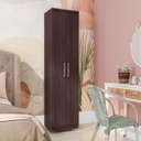 Ver imagem 1 de Armário Multiuso 2 Portas Sabrina 60cm Organizador MDP Castanho Lavanderia Quarto Cozinha