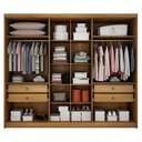 Ver mais imagens de Guarda Roupa Casal Linea 6 Portas 4 Gavetas Cumaru 23 com Nicho e Espelho – Novo Horizonte