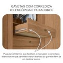 Ver imagem 6 de Guarda Roupa Casal Linea 6 Portas 4 Gavetas Cumaru 23 com Nicho e Espelho – Novo Horizonte