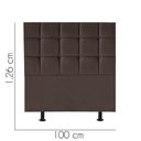 Ver imagem 2 de Cabeceira Estofada Cama Box Solteiro 100cm Espanha Suede Marrom- Mabe Magazine