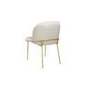 Ver imagem 2 de Cadeira Estofada Aurora Jantar Base Aço Carbono Espuma D28 - Dourado