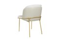Ver imagem 2 de Cadeira Estofada Aurora Jantar Base Aço Carbono Espuma D28 - Dourado
