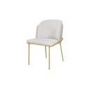 Ver imagem 1 de Cadeira Estofada Aurora Jantar Base Aço Carbono Espuma D28 - Dourado