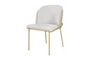 Ver imagem 1 de Cadeira Estofada Aurora Jantar Base Aço Carbono Espuma D28 - Dourado