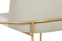 Ver imagem 3 de Cadeira Estofada Aurora Jantar Base Aço Carbono Espuma D28 - Dourado