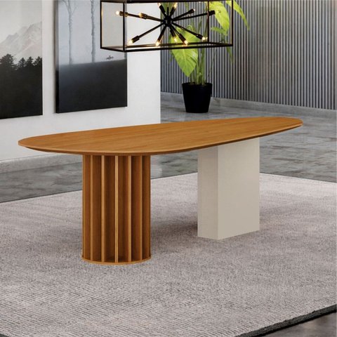 Mesa de Jantar Belle com Tampo Orgânico