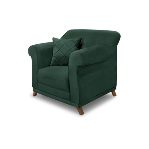 Poltrona Decorativa Apollo Veludo Verde 2235 - Montanaris Decor