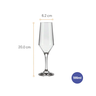 Kit 12 Taças Champanhe Buffet 186ml Nadir Figueiredo Vidro Champagne - 2