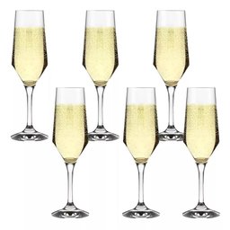 Kit 12 Taças Champanhe Buffet 186ml Nadir Figueiredo Vidro Champagne - 6