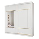 Ver imagem 2 de Guarda-Roupa Casal Elise 2 Portas de Correr 4 Gavetas com Espelhos 100 MDF Pm Home