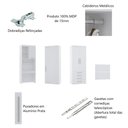 Ver imagem 3 de Guarda Roupa Dormitório Modulado Alpes Solteiro Canto c/ Bancada de Estudo - Roupeiro Luciane M04:Az