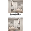 Ver imagem 6 de Guarda Roupa Dormitório Modulado Alpes Solteiro Canto c/ Bancada de Estudo - Roupeiro Luciane M04:Az