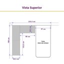 Ver imagem 4 de Guarda Roupa Modulado Solteiro de Canto com Escrivaninha Alpes Luciane M04 - Azul