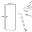 Ver imagem 4 de Kit Porta de Madeira Lisa Angelim 210x82cm Batente 18cm Uniportas Abertura Esquerda Marrom