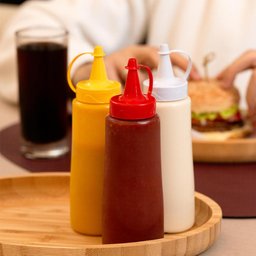 Bisnaga Plástica Flexível 250ml para Molhos Maionese Caldas Cremes Tampa Branca Plasvale - 3