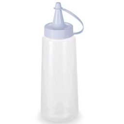 Bisnaga Plástica Flexível 250ml para Molhos Maionese Caldas Cremes Tampa Branca Plasvale - 1