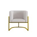 Ver imagem 5 de Kit 6 Cadeiras Poltrona Lua Veludo Sala Quarto Gold Balaqui Cor:bege