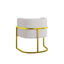 Ver imagem 6 de Kit 6 Cadeiras Poltrona Lua Veludo Sala Quarto Gold Balaqui Cor:bege